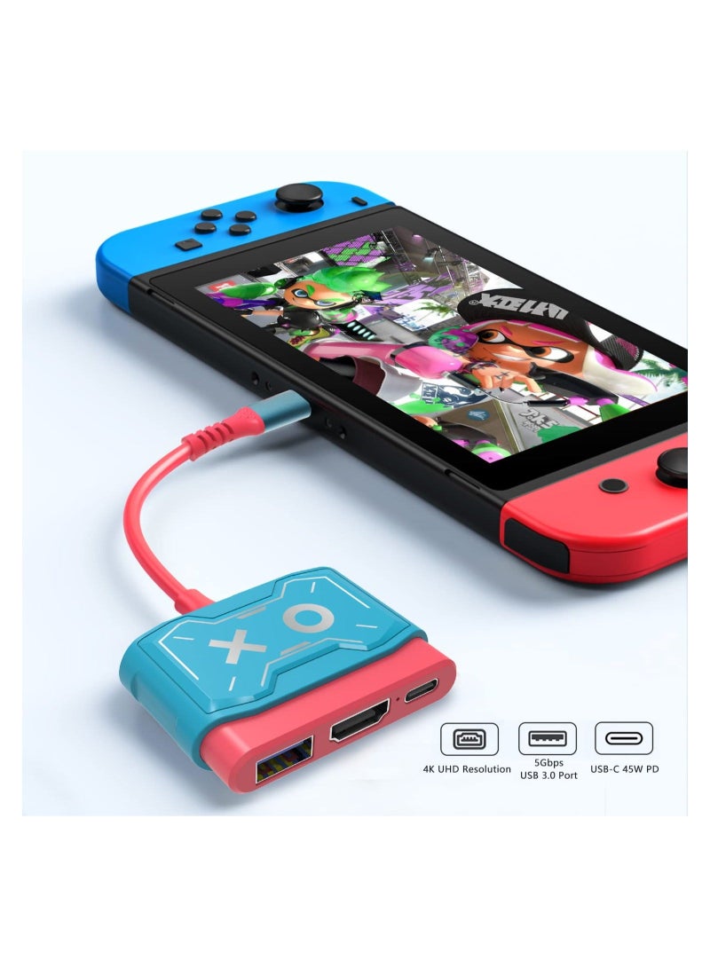 كابتن تيك Switch Dock for Nintendo Switch, Portable TV Dock Charging Docking Station Replacement, Switch HDMI Adapter USB 3.0, Nintendo Switch Accessories - Image 2