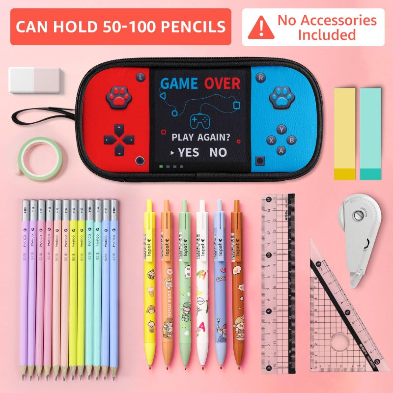 Easozoom Large Game Controller Pencil Case for Teen Boy Kid Capacity Pen Box Pouch Organizer Holder Bag with 3 Compartments & Zipper School College Office Supplies(1PCS Pencil Case) - Image 5