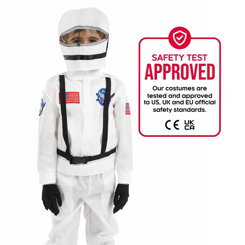fun shack Kids Astronaut Costume With Helmet, NASA Space Outfit For Boys And Girls, Ideal For Dress Up And Parties, Large - Image 3