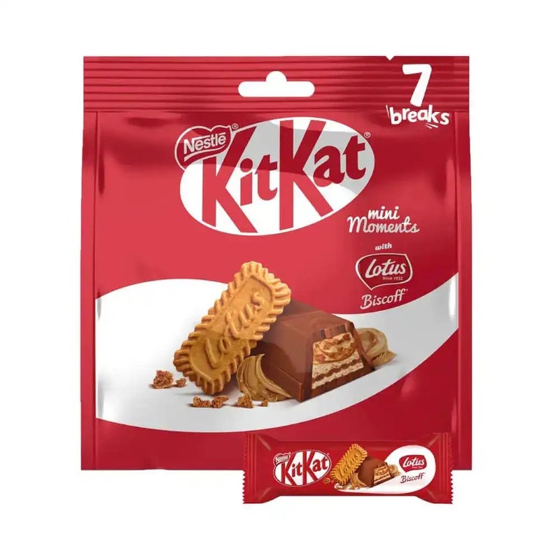 Nestle Kit Kat Mini Moments Lotus Chocolate Bag- 116.2gms