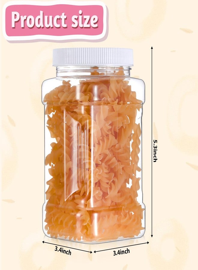 Qulkws 12 Pcs Clear Plastic Storage Jars with Lids 27 oz Wide-Mouth Refillable Paint Storage Containers for Candy, Food, Beads,Lotion - Image 3