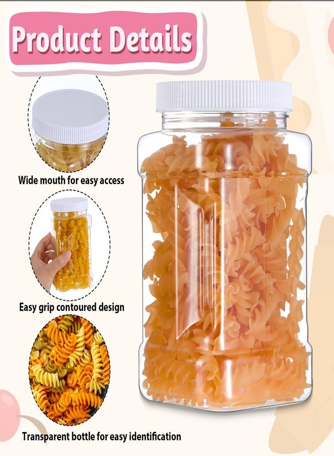 Qulkws 12 Pcs Clear Plastic Storage Jars with Lids 27 oz Wide-Mouth Refillable Paint Storage Containers for Candy, Food, Beads,Lotion - Image 2