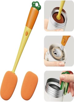 FASHION MANIA fashion mania 3-in-1 Cleaning Cup Brush - Bottle, Nipple & Lid Gap Cleaners - Sponge, Bristles & Soft Rim - Efficient Stain Removal - Perfect for Cups, Bottles, Teapots-1Pc 