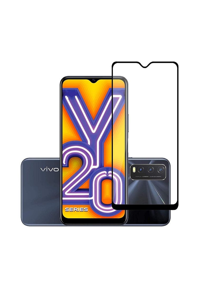 Tempered Glass Screen Protector For Vivo Y20 - Black - Image 1