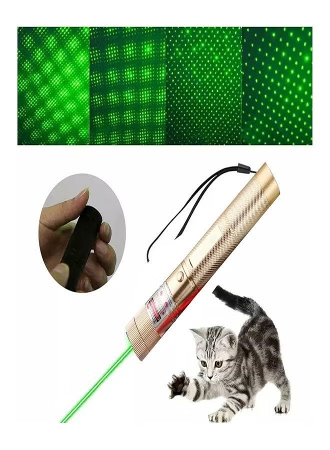 Premium High-Power Laser Pointer M.S 303 - Heavy Duty Metal Body, Ultra-Bright Green Laser Beam - Gold. - Image 5