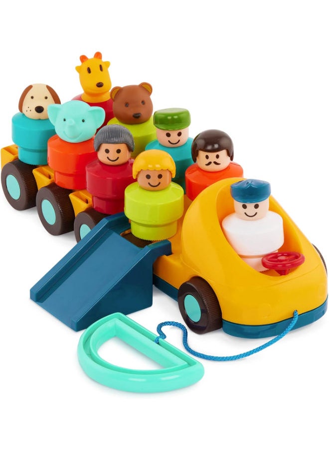BATTAT Bus Toy With Moving Parts And 9 Toy Characters  - Image 1