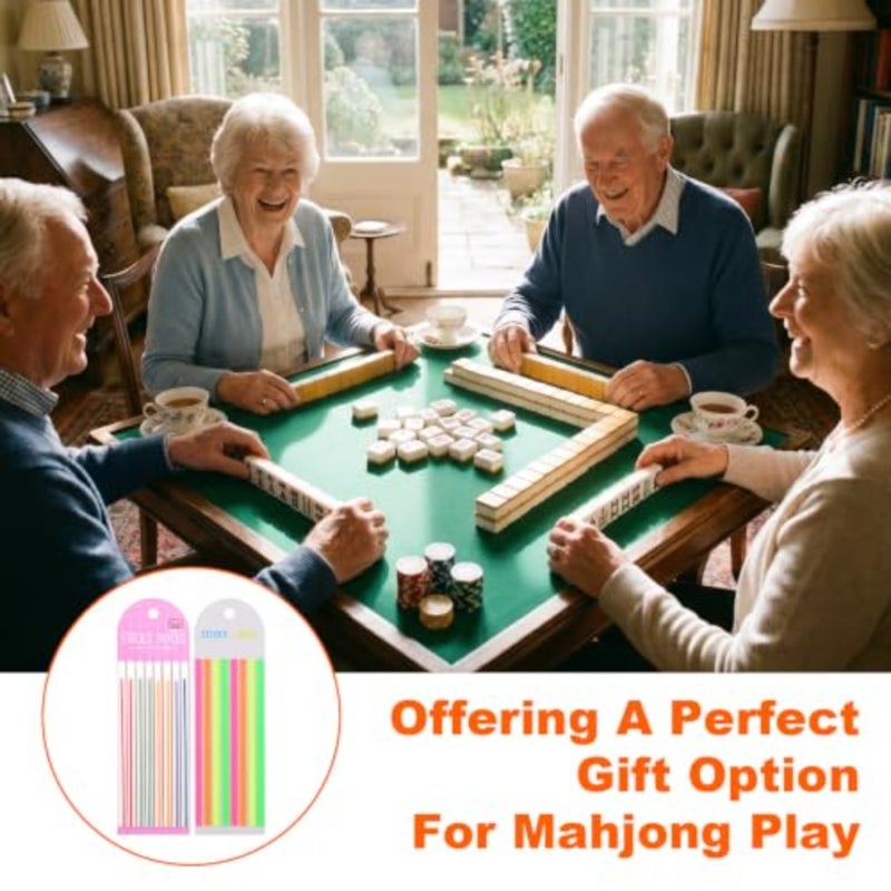 Mahjong Card Sleeve Position Set - 4Pcs Mahjong Card Holder and 320Pcs Line Finder Notes Reusable Mahjong Accessories Protect Your Mahjong Cards and Quickly Identify Winning Combinations in Gameplay - Image 5
