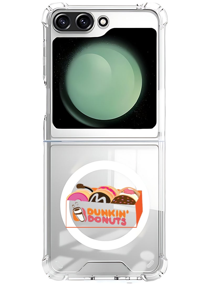 Theodor Magnetic Case for Samsung Galaxy Z Flip 5 Compatible with MagSafe Wireless Charging, Shockproof Phone Bumper Cover Donuts - Image 1