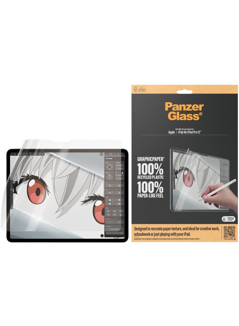 PanzerGlass واقي شاشة PanzerGlass® GraphicPaper® لجهاز iPad Air مقاس 13 بوصة | iPad Pro مقاس 13 بوصة | ملائم للغاية - Image 1