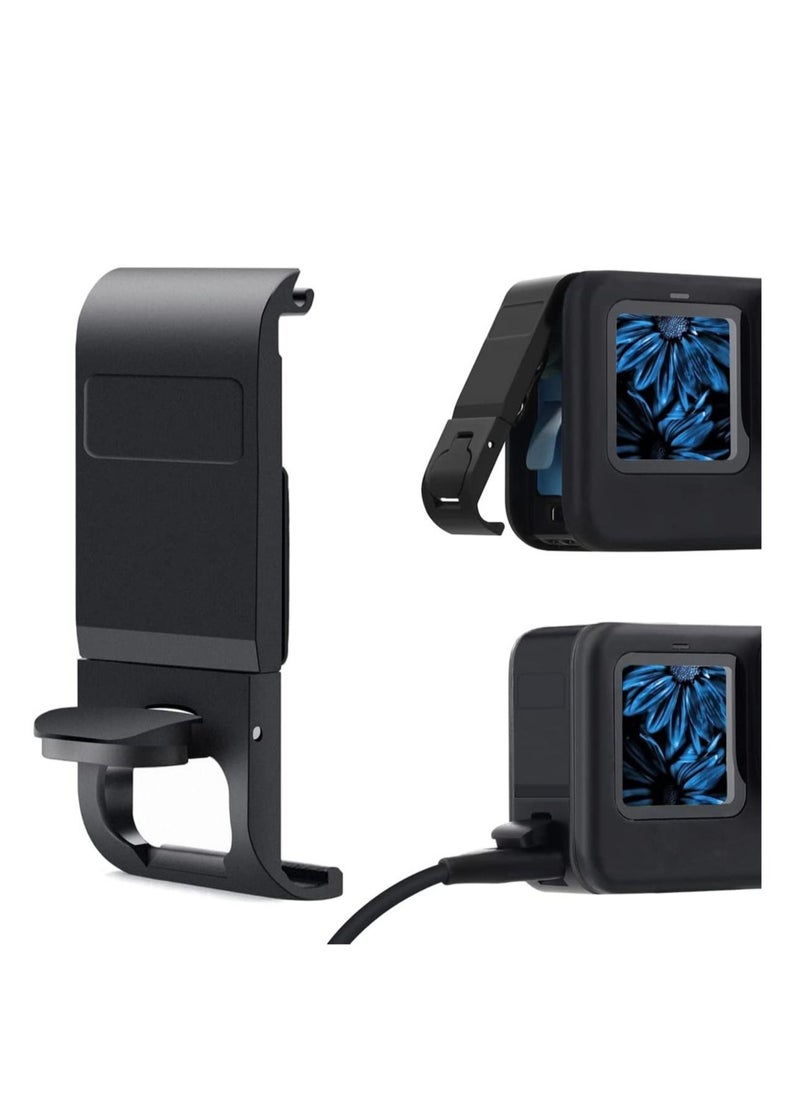 Excefore Replacement Side Door for GoPro Hero 9 Hero 10 Black, Aluminum Alloy Removable Battery Case Cover Protective Type-C Charging Port Adapter Repair Part Camera Vlog Accessories  - Image 1