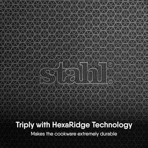 Stahl Artisan Hybrid 2.4 L, 24 cm Triply Non Stick Kadai with Lid, Stainless Steel Kadai for Cooking, Triply Kadhai Metal Spatula Friendly, Induction & Gas Stove Compatible - Image 3