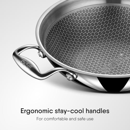 Stahl Artisan Hybrid 2.4 L, 24 cm Triply Non Stick Kadai with Lid, Stainless Steel Kadai for Cooking, Triply Kadhai Metal Spatula Friendly, Induction & Gas Stove Compatible - Image 5
