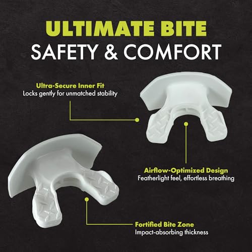 DAMAGE CONTROL Youth Football Mouth Guard – Breathable No Boil Mouthpiece, Protects Lips & Teeth, Works with Braces, Includes Helmet Strap – Sports Gear & Accessories (Unstoppable) - Image 3