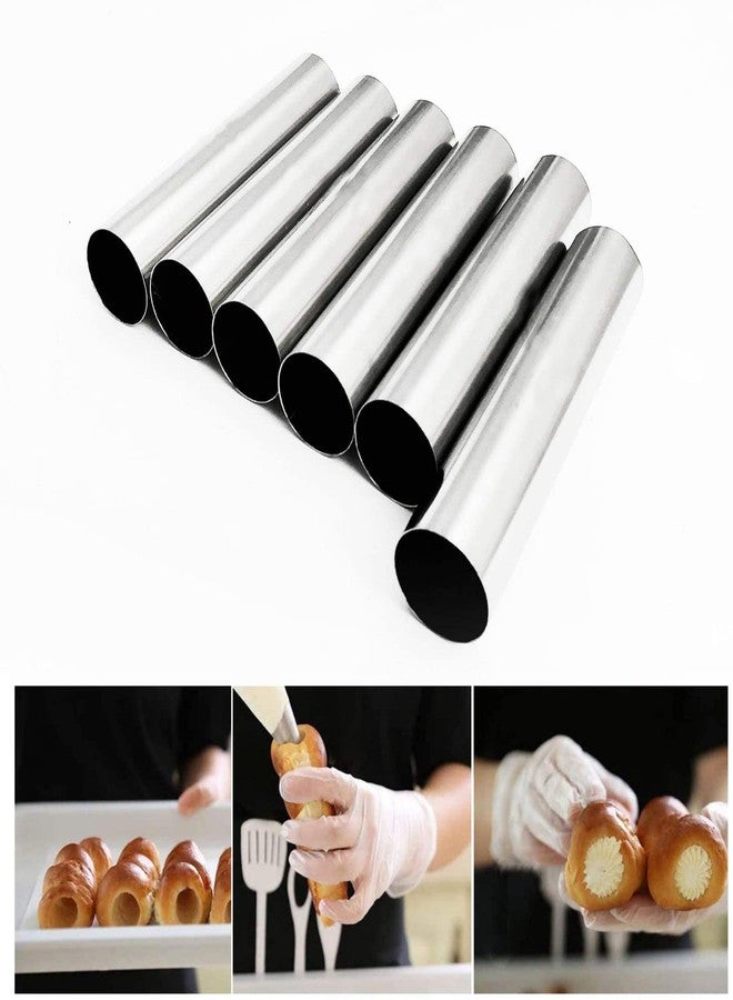 VolksRose 16pcs Cannoli Tubes Kit, Stainless Steel Cannoli Forms Tubular Shaped Baking Molds for Danish Pastry Lady Lock Form Croissant Shell Ice Cream Puff Waffle Cream Roll - Image 5
