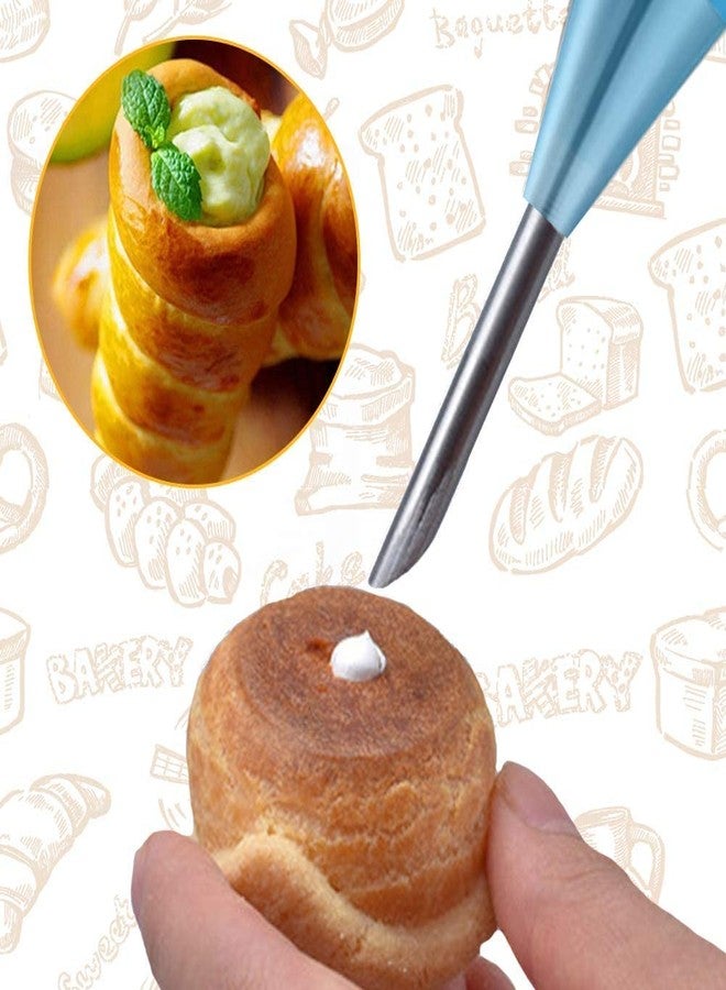 VolksRose 16pcs Cannoli Tubes Kit, Stainless Steel Cannoli Forms Tubular Shaped Baking Molds for Danish Pastry Lady Lock Form Croissant Shell Ice Cream Puff Waffle Cream Roll - Image 3