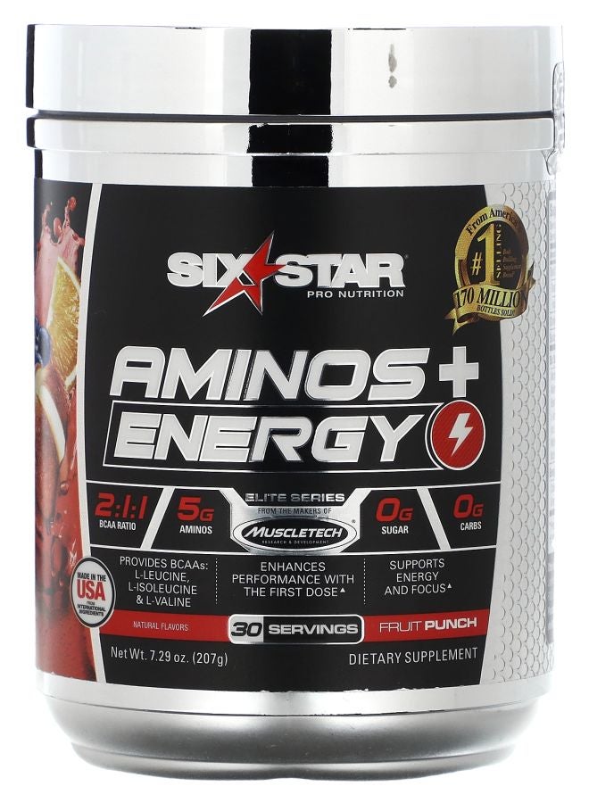 Elite Series Aminos + Energy Fruit Punch 7.29 oz (207 g)