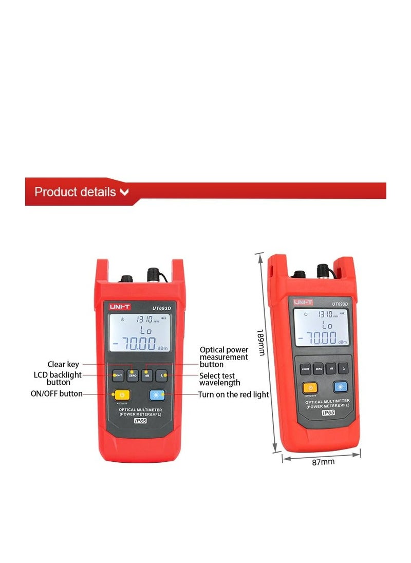 UNI-T - UNI-T UT693D Optical Multimeter, Power Meter with Visual Fault Locator (VFL) Detector, Accurate Fiber Optic Testing Tool - Image 1