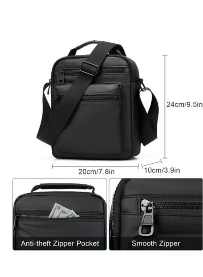 Crossbody Bag for Men, Shoulder Phone Passport, Small Side Bags Black  - Image 3
