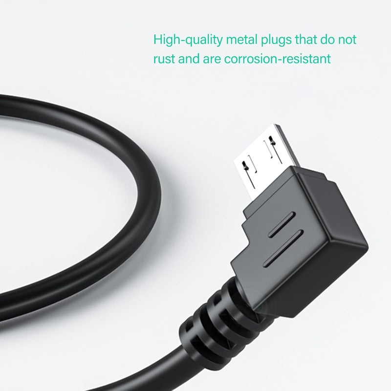 L Shaped Tiny USB Data Cable Small Space Smartphone Charging 90 Degree Bent Tiny USB Chargers Wire for Home Phone Tablet Angled Chargers Cable - Image 5