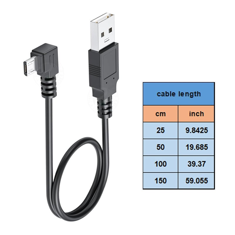 L Shaped Tiny USB Data Cable Small Space Smartphone Charging 90 Degree Bent Tiny USB Chargers Wire for Home Phone Tablet Angled Chargers Cable - Image 4