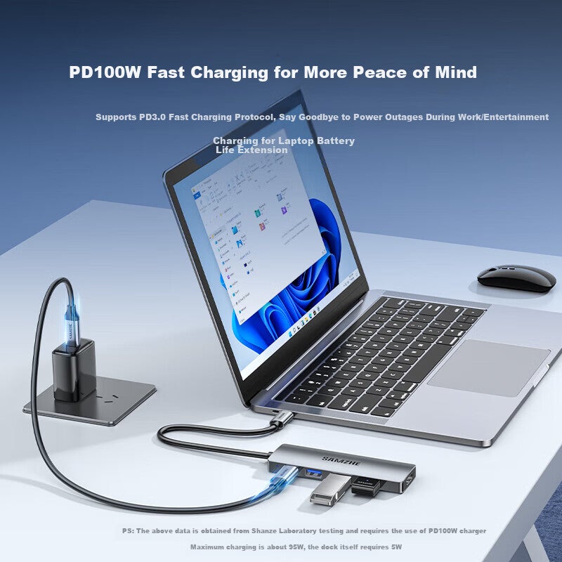 SAMZHE Type-C Expansion Dock, Thunderbolt 4 Hub, HDMI Adapter, USB Splitter, 4K 60Hz, Universal, for Apple 17 Macbook Mini Adapter, IPad Laptop, DKK5 - Image 5