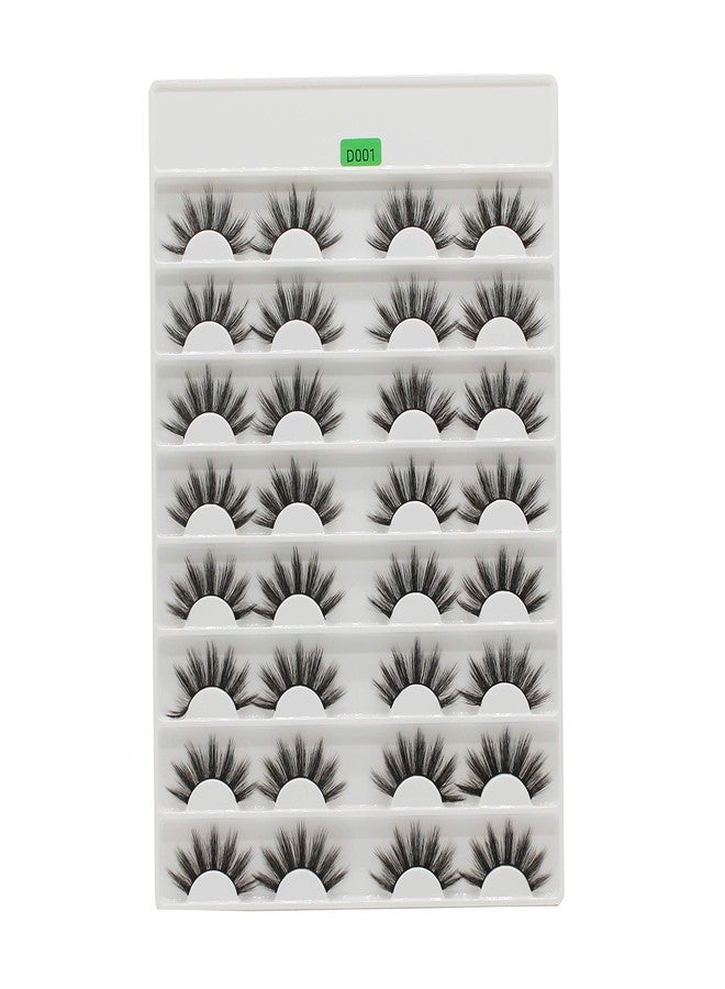 Vayator →Vayator 16 Pairs 3D Mink Hair False Eyelashes Natural Thick Long Eye Lashes Wispy Makeup Beauty Extension Tools (D001) - Image 3
