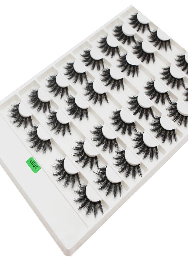 Vayator →Vayator 16 Pairs 3D Mink Hair False Eyelashes Natural Thick Long Eye Lashes Wispy Makeup Beauty Extension Tools (D001) - Image 1