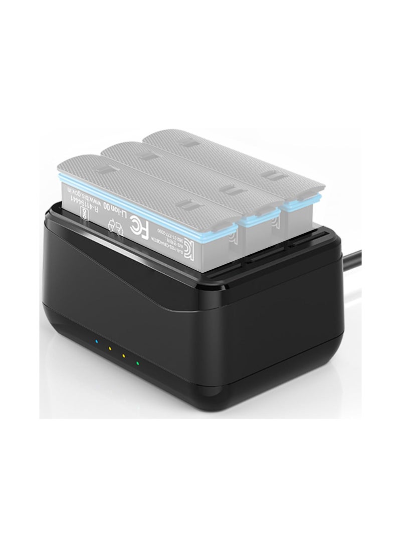 SOLARAE Insta360 X4 Fast Charging Hub with USB Type-C Cable, 3-Slot Battery Charger Station and SD Card Storage, Compatible with Insta360 X4 Battery Accessories. - Image 5