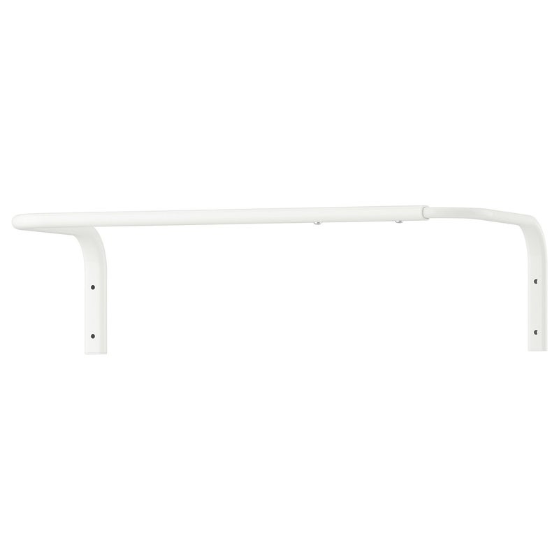 Mulig Wall-Mounted Clothes Bar, White Steel, Adjustable 60–90 cm - Image 1