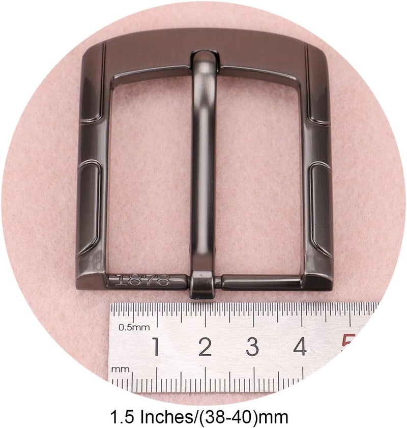 McFanBe 1.5 Inches (38-40 mm) Belt Buckle Single Prong Square Replacement Buckle for Men Women Belt - Image 5