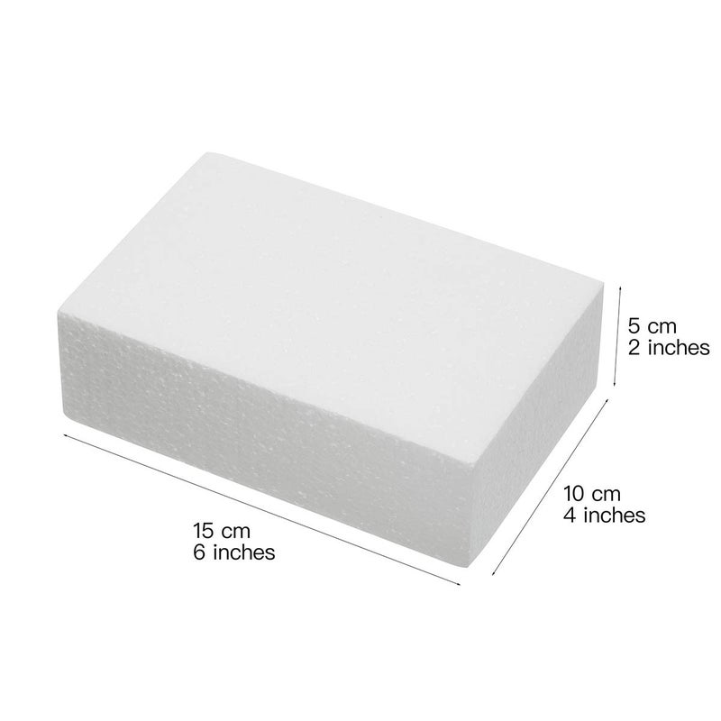 Crafare 8 Pack Craft Foam Blocks 6X4X2in Polystyrene Brick Rectangle for Arts School Projects Sculptures Floral Arrangements Modeling and Centerpieces - Image 2
