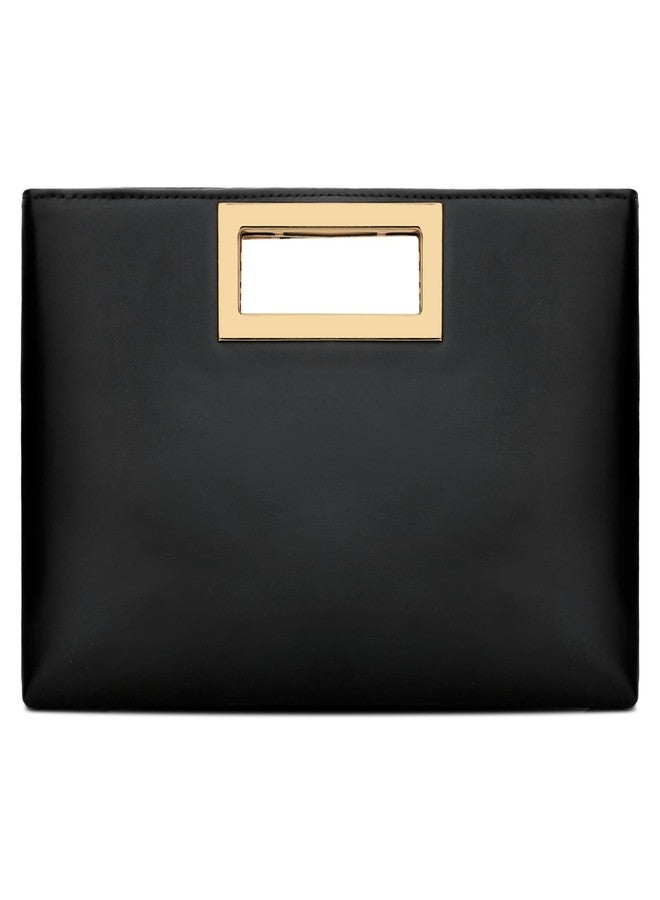 KKXIU Clutch Purse for Women Vegan Leather Evening Bag Formal Handbag for Wedding Party Prom Bridal (Black) - Image 3