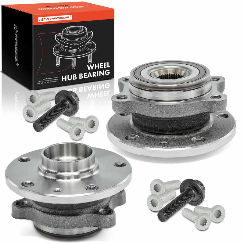 Generic Frankberg 2 x Wheel Hub Wheel Bearing Kit Front Axle for A1 A3 Q3 TT Altea Superb II Yeti Beetle Caddy CC E.O.S Golf J.e.t.t.a P.a.s.s.a.t S.cir.o.cco S.h.a.r.a.n T.i.g.u.a.n 2003-2019  - Image 1