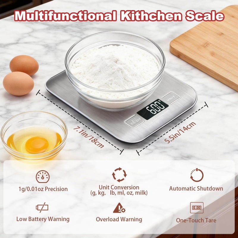 YONILL Sourdough Starter Kit with Scale, Glass Jar and Banneton Bread Proofing Basket - Complete Sourdough Bread Baking Supplies, Sour Dough Making Essentials Tools, Gift for Bakers Beiginner Women Wife Mom - Image 3