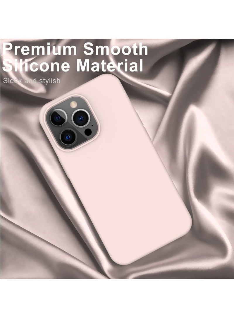 Raxoom iPhone 14 Pro Max Case with Screen Protector,Soft Flexible Silicone Gel Rubber Bumper Cover for Women Girls Slim Fit Shockproof Protective Phone Case for iPhone 14 Pro Max 6.7" Light Pink - Image 3