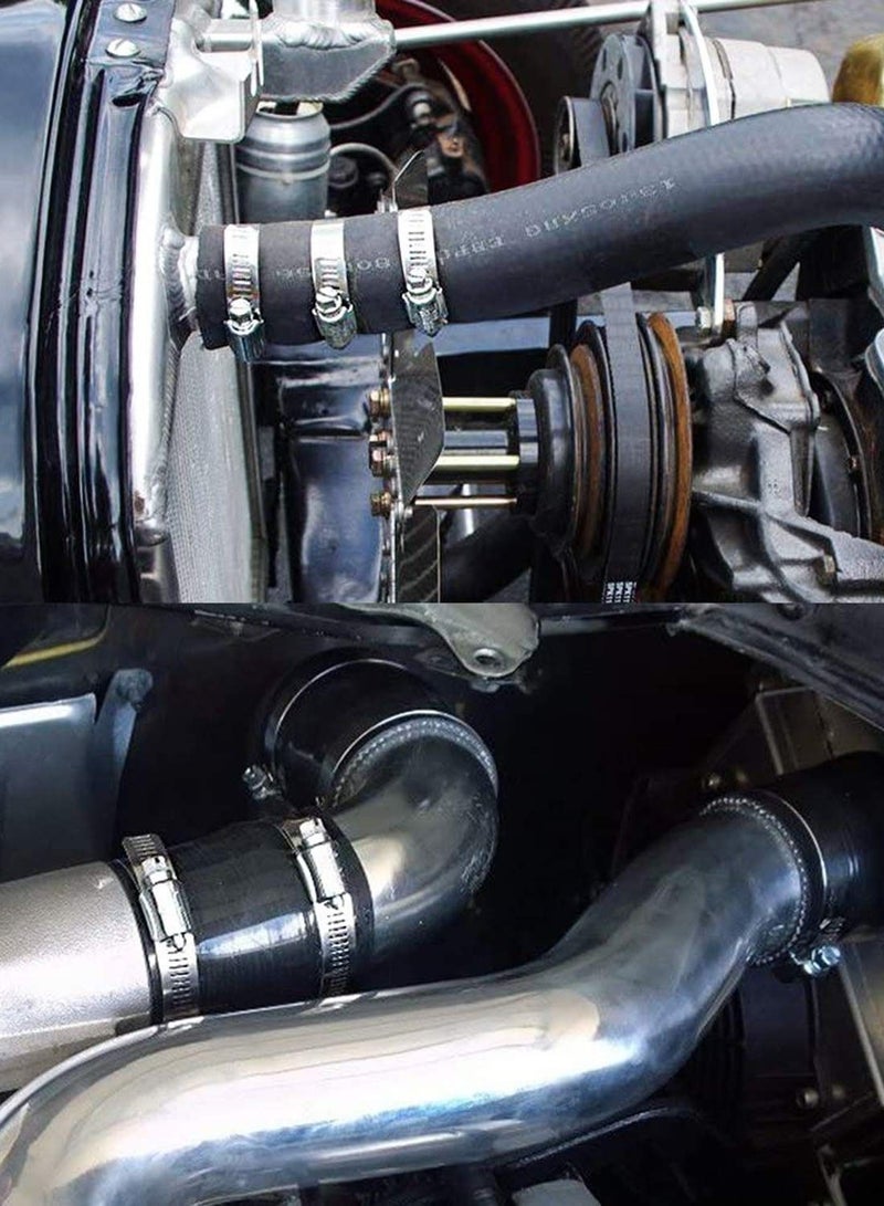 Hose Clamp, 26 Pieces Stainless Steel Adjustable Size Range Worm Gear Fuel Line Clamp for Plumbing, Automotive And Mechanical Application Pipes, Clip Fixed Tool - Image 3