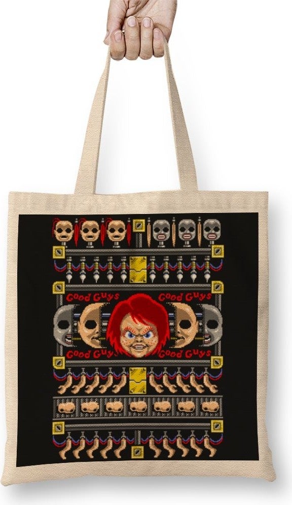 Baskı Dükkanı Print Shop Chuck Good Guy Ugly Sweater Tote Bag Long Handle