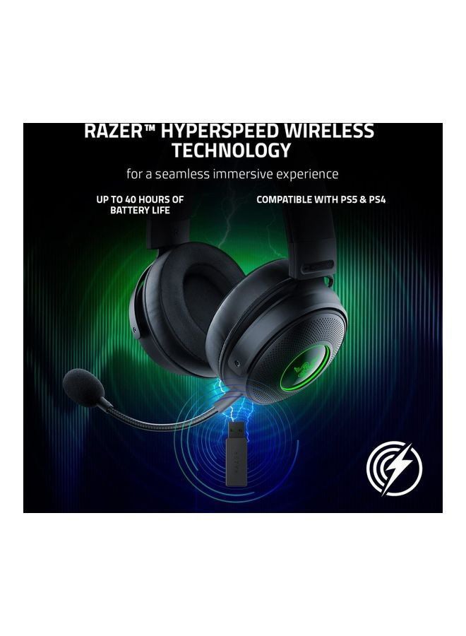 Razer Kraken V3 Pro Wireless Gaming Headset: Haptic Technology, HyperSense, Passive noise cancellation, USB-A Wireless (2.4GHz), 3.5mm Analog, For PC, PS4, PS5, Nintendo Switch, Mobile, Xbox - Black I RZ04-03460100-R3M1 - Image 5