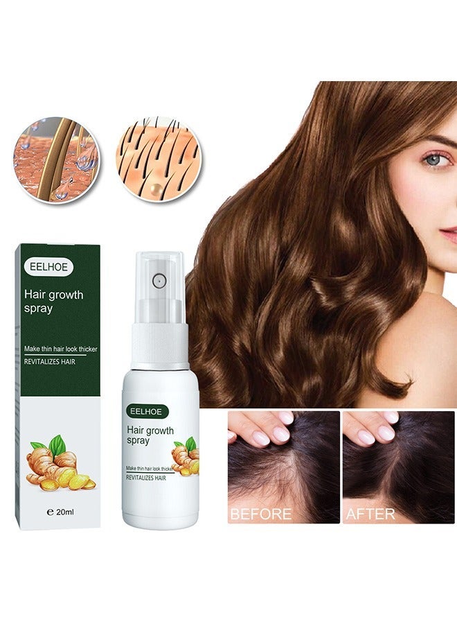 EELHOE Hair growth spray, Rapid Growth Hair Treatment 7 Day Hair Growth Serum Essence Oil Regrow, Ginger Essential Oil Stop Hair Loss Hair, Thinning Treatment Hair Growth Oil for Women & Men 20ml - Image 1