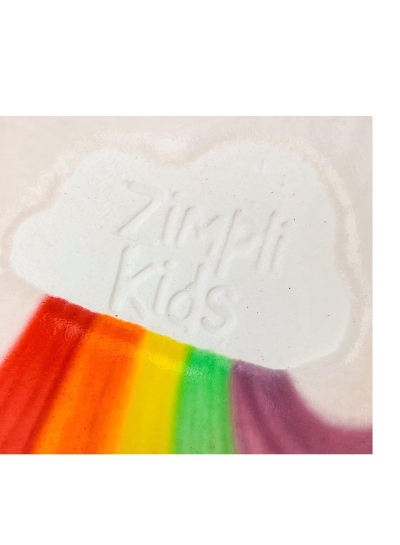 Zimpli Kids 3 x Large Cloud Rainbow Bath Bombs from, Special Effect Bath Bombs for Children, Handmade Bubble Bath Fizzies Gift Set, Organic Moisturising Vegan Friendly and Cruelty Free  - Image 4