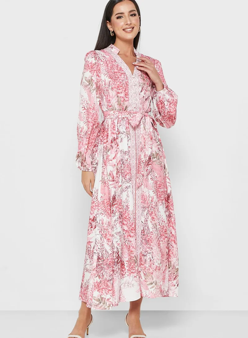 Khizana Floral Print Maxi Dress