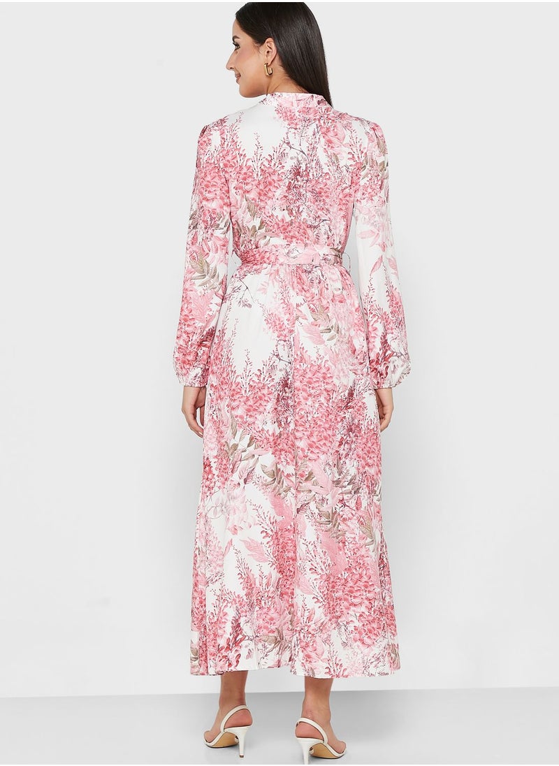 Khizana - Soft Belted Print Dress - Image 1