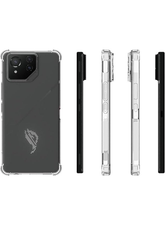 General - Compatible with Asus ROG Phone 8 Pro Thick Anti-Finger Full Transparent Clear TPU Case For ROG 8 Pro - Image 1