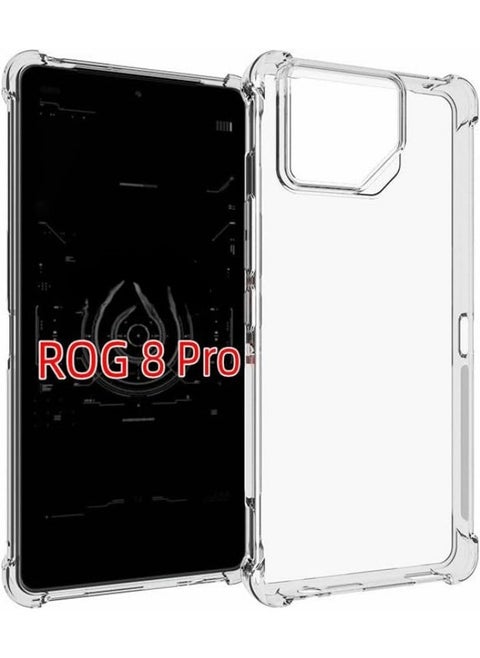 Compatible with Asus ROG Phone 8 Pro Thick Anti-Finger Full Transparent Clear TPU Case For ROG 8 Pro
