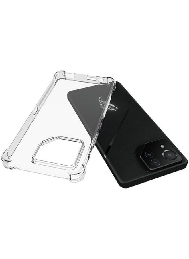 General - Compatible with Asus ROG Phone 8 Pro Thick Anti-Finger Full Transparent Clear TPU Case For ROG 8 Pro - Image 1