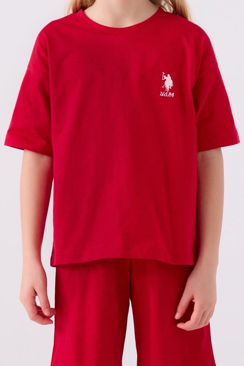 U.S. Polo Assn. Girls Red Bermuda Set  - Image 4