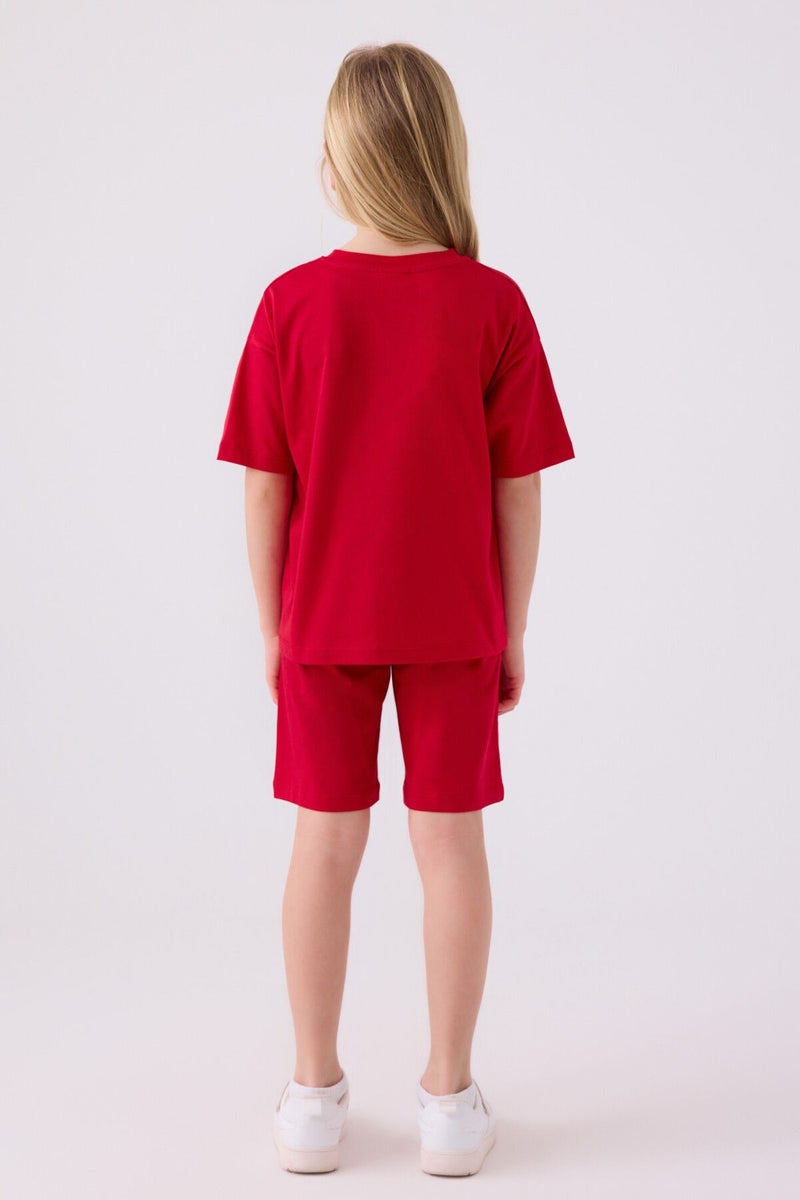 U.S. Polo Assn. Girls Red Bermuda Set  - Image 5