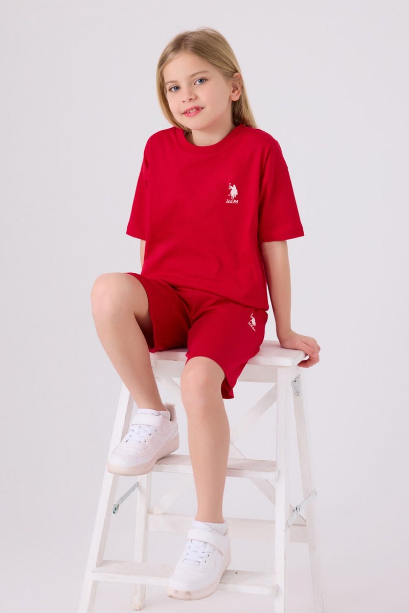 U.S. Polo Assn. Girls Red Bermuda Set  - Image 3