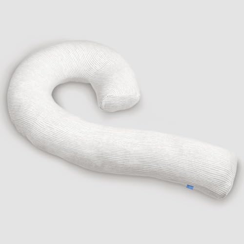 SCHNAUZER HOME Body Pillow for Adults - Soft Long Bed Pillows Insert for Sleeping - Shredded Memory Foam & Removable Washable Cover - Swan Shaped Pregnancy Side Sleeper Pillow 49 Inch (Grey) - Image 2