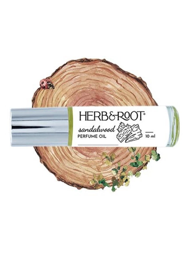 Herb & Root Sandalwood Perfume Oil Rollerball (Roll On) | Single Note Fragrance - Image 1